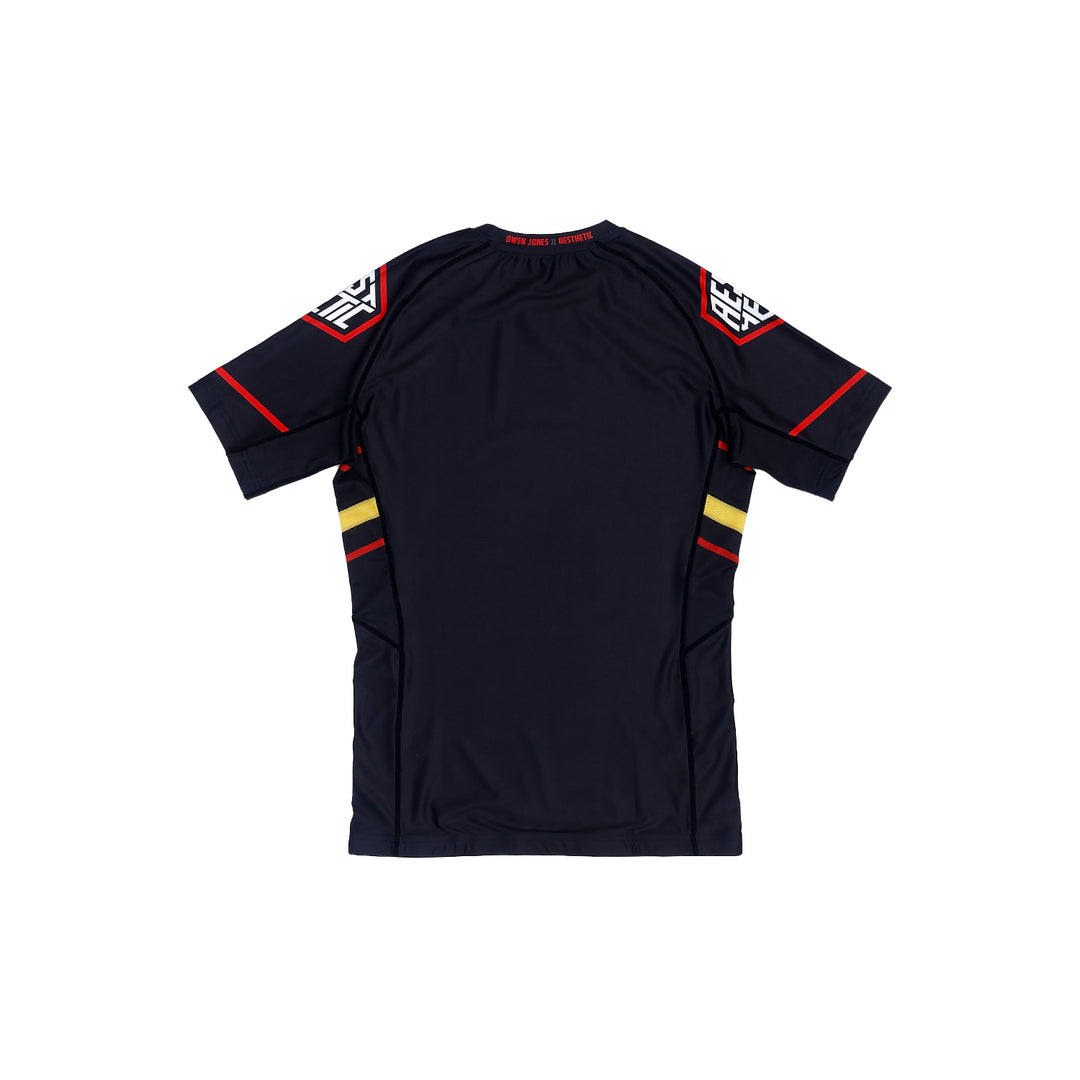 'Moto' Owen Jones Short Sleeve Rashguard (Black)