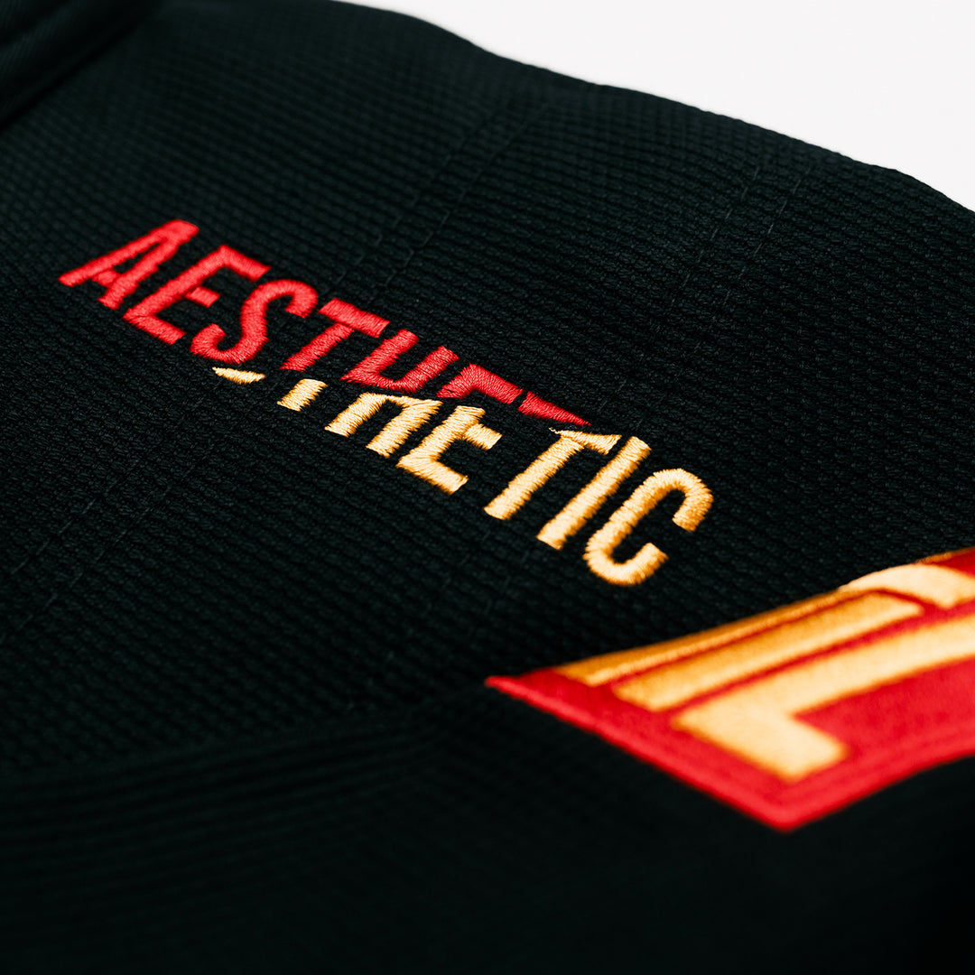 The Competitor Kimono (Black/Carmine Red)