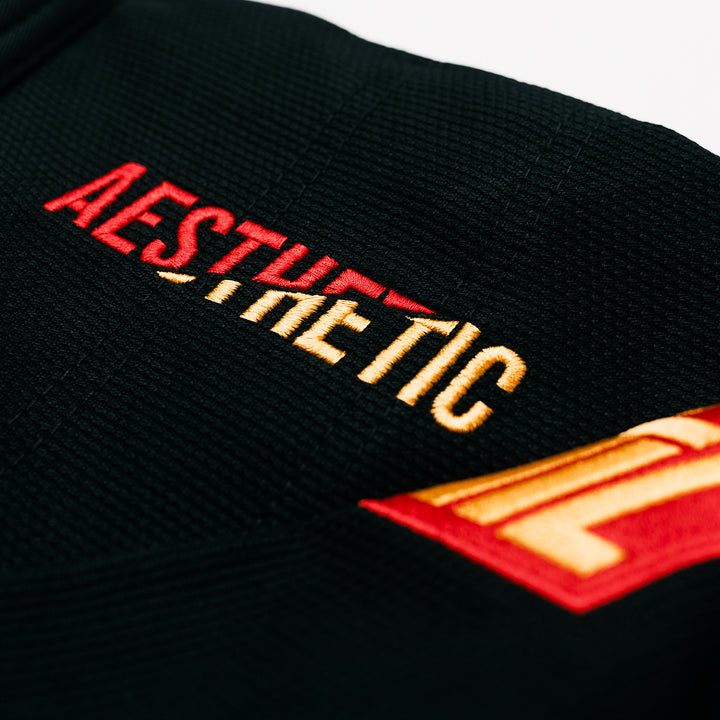 The Competitor Kimono (Black/Carmine Red)