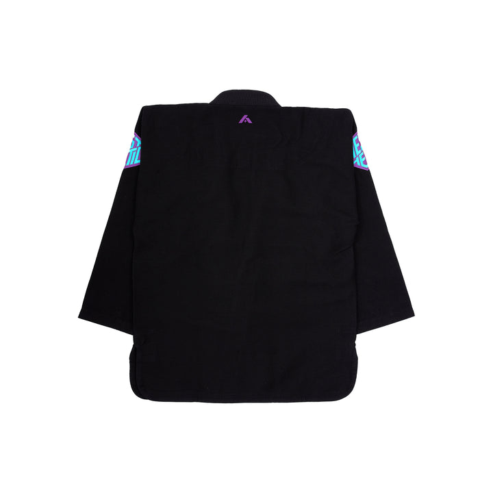 AESTHETIC Alpha+ BJJ Gi – Black/Emerald jacket back view