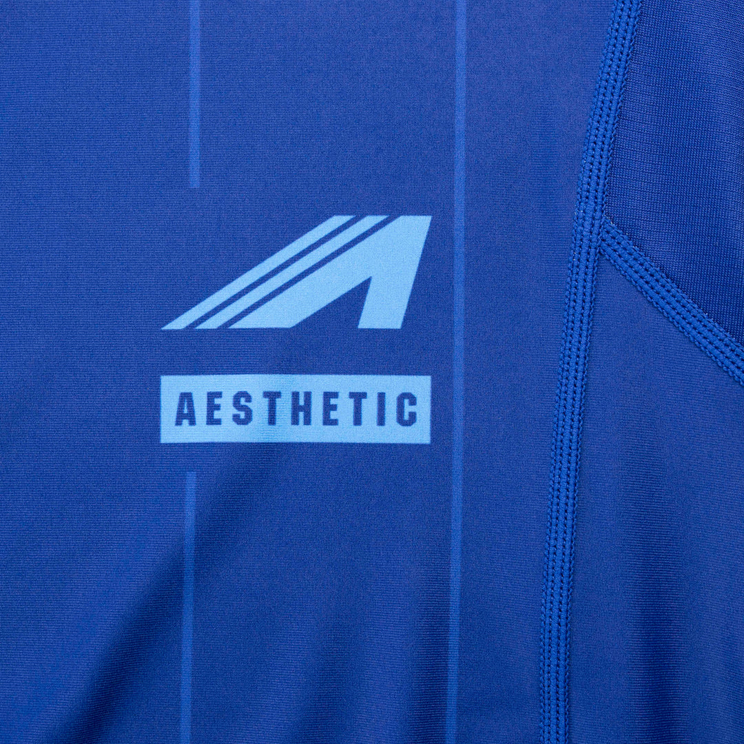 AESTHETIC USA Long Sleeve Ranked Rashguard 2026 Blue - logo details