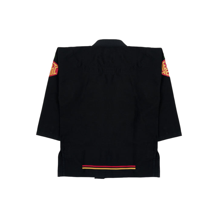 AESTHETIC The Competitor BJJ Gi – Black/Carmine Red jacket back view