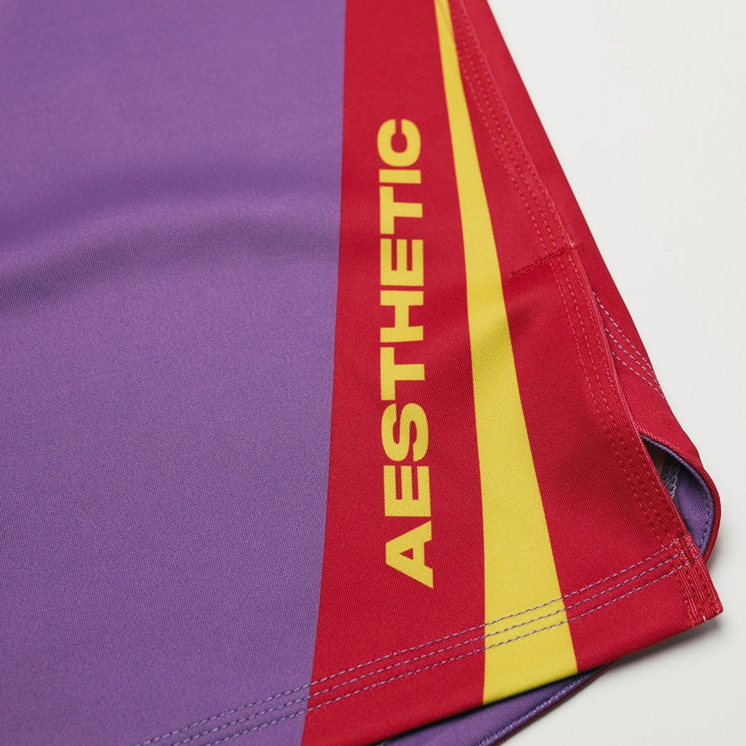 AESTHETIC Cross Combat BJJ Shorts – Purple side detail