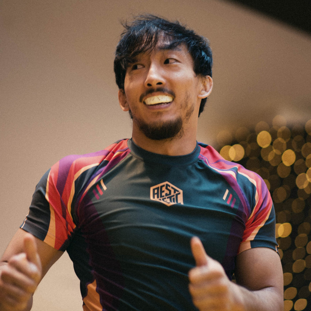 'Viridian Green' Jozef Chen Short Sleeve Rashguard