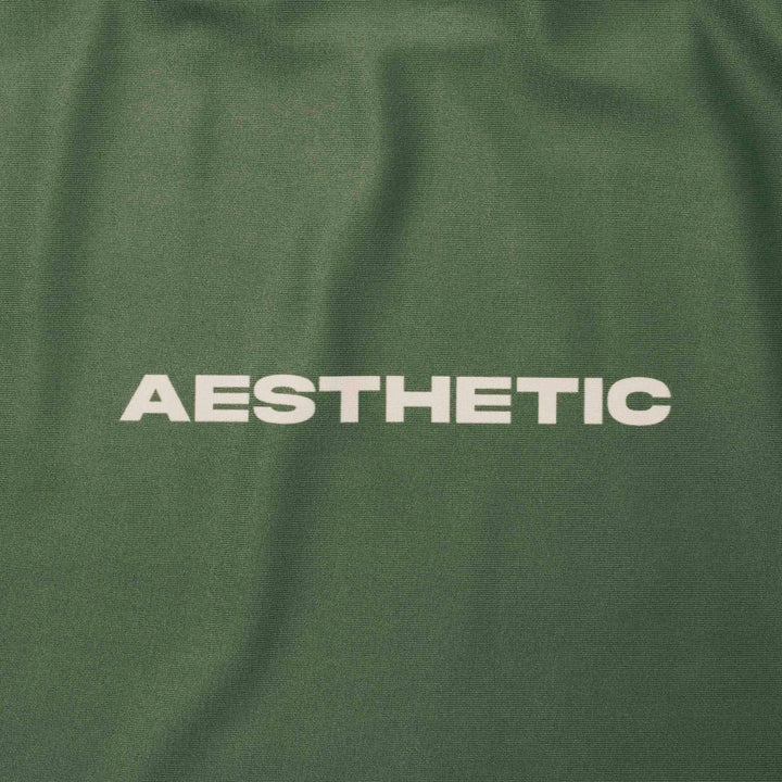 AESTHETIC Motion Short Sleeve BJJ Rashguard - Hunter Green back detail