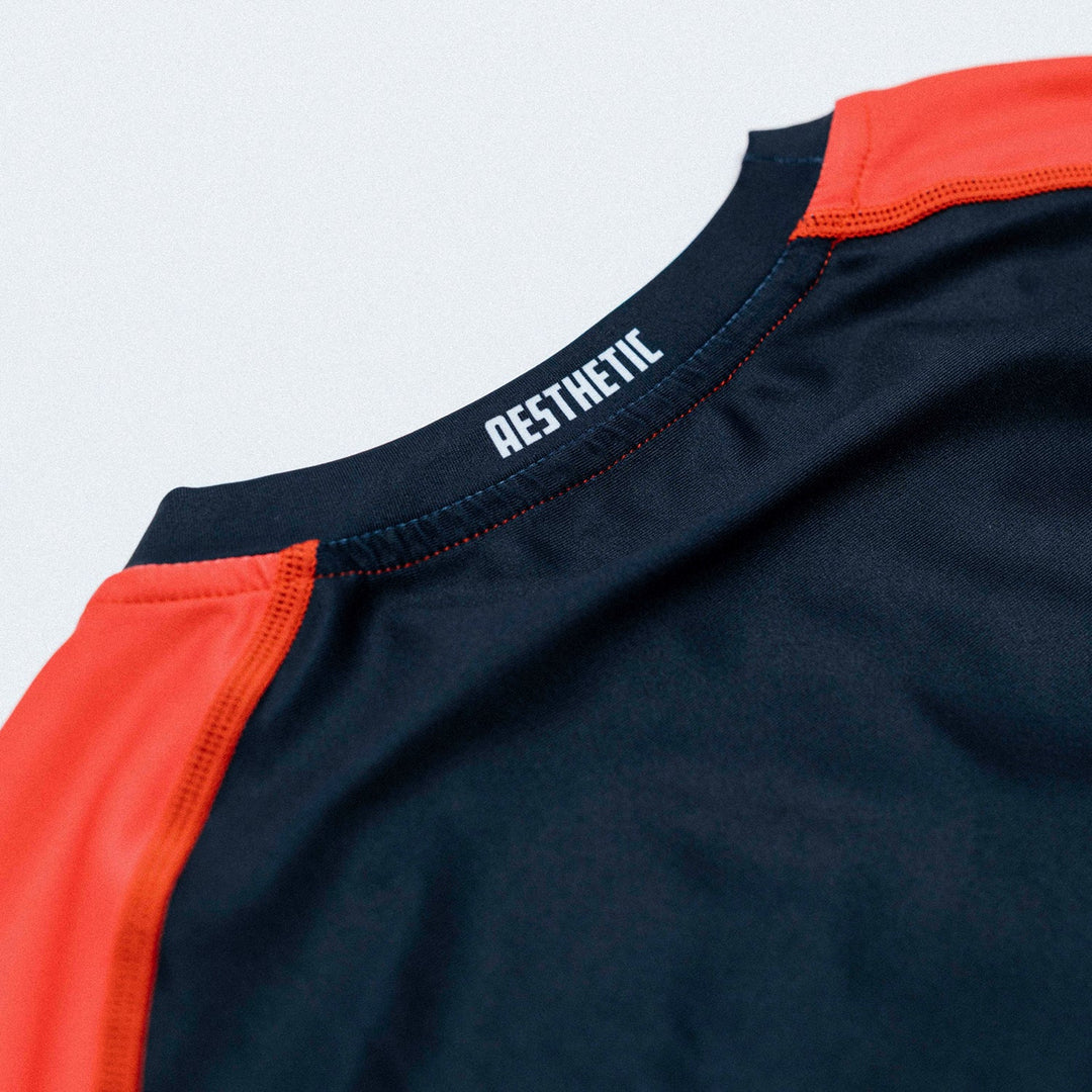 'Moto' Short Sleeve Rashguard (Red)