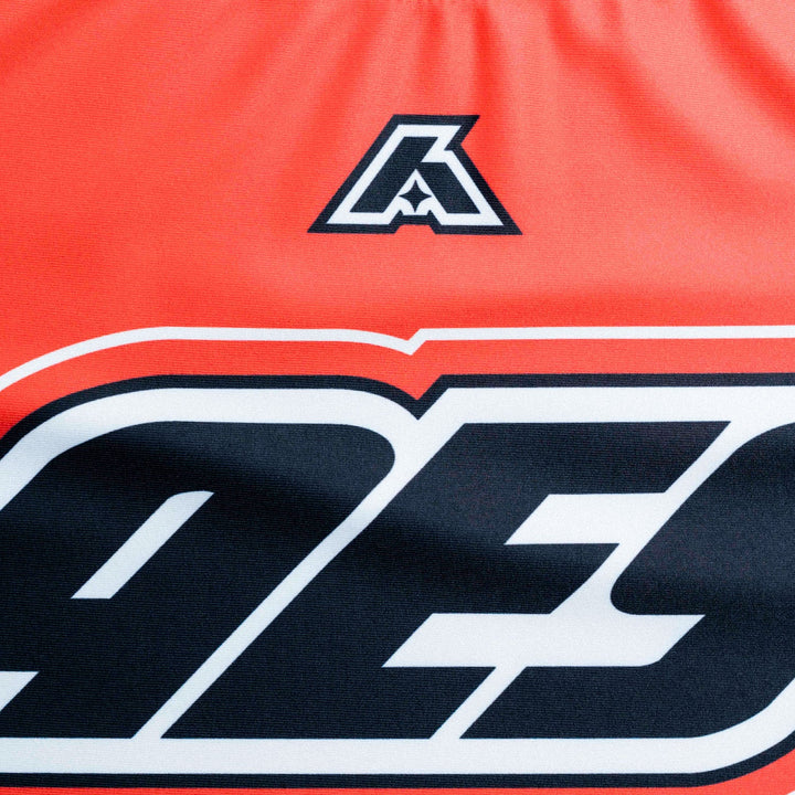 'Moto' Short Sleeve Rashguard (Red)