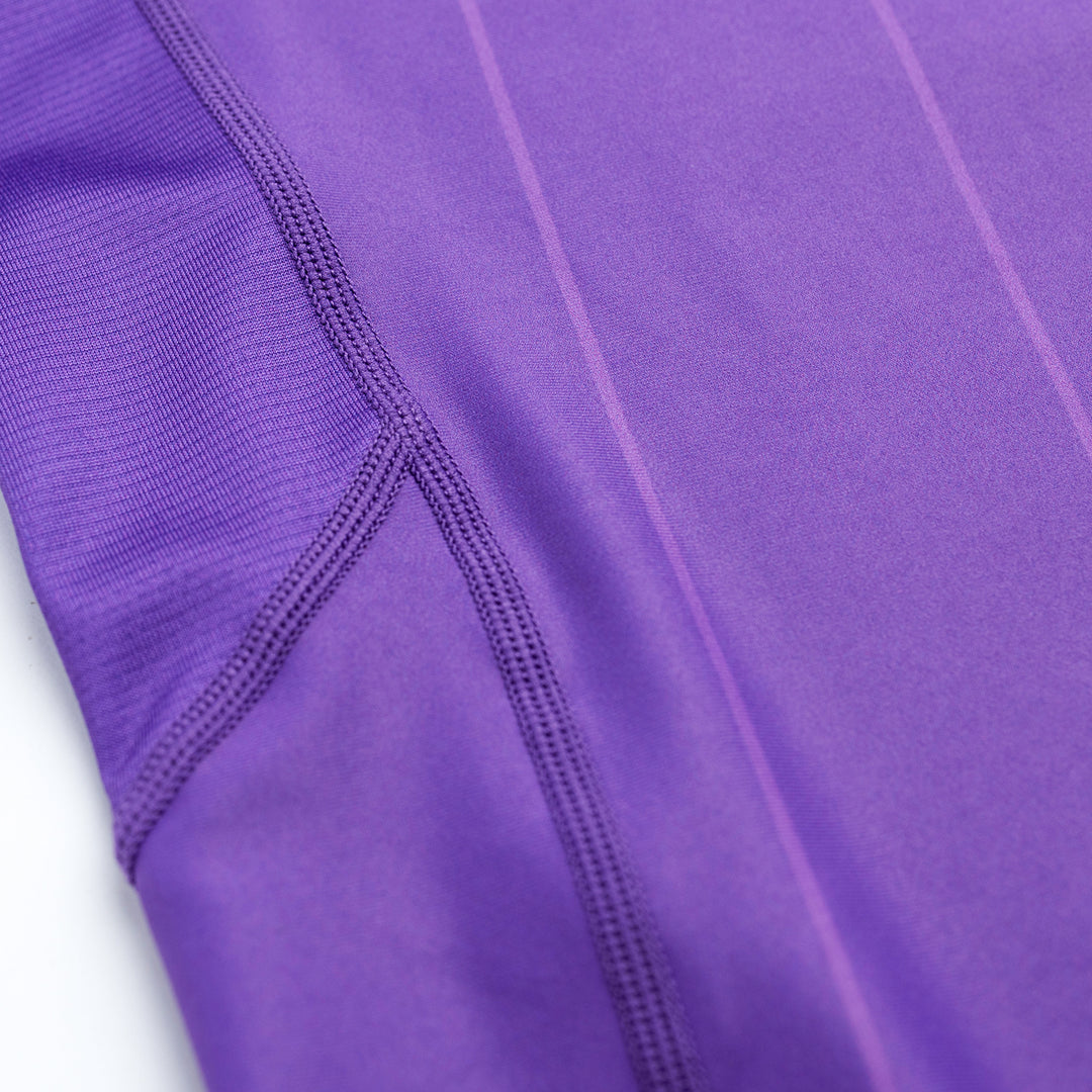 AESTHETIC USA Long Sleeve Ranked Rashguard 2026 Purple - stitch details