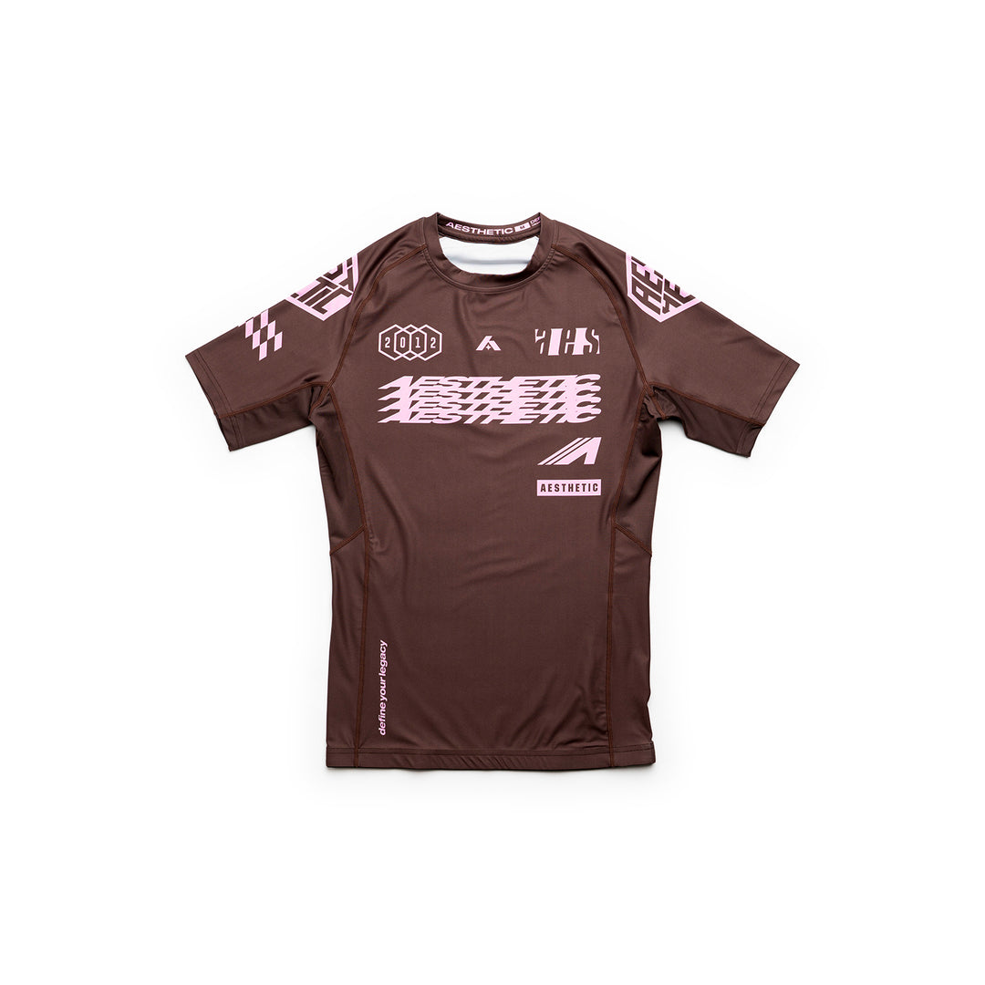 Axis Short Sleeve Rashguard (Chestnut Brown)