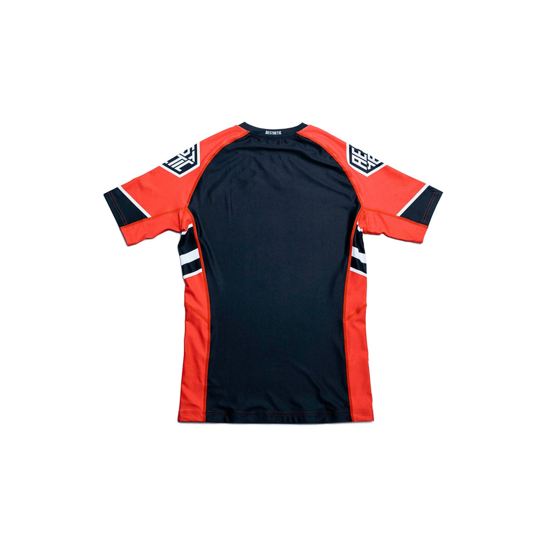 'Moto' Short Sleeve Rashguard (Red)