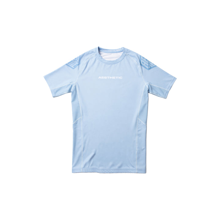 Pastel Blue Short Sleeve Rashguard