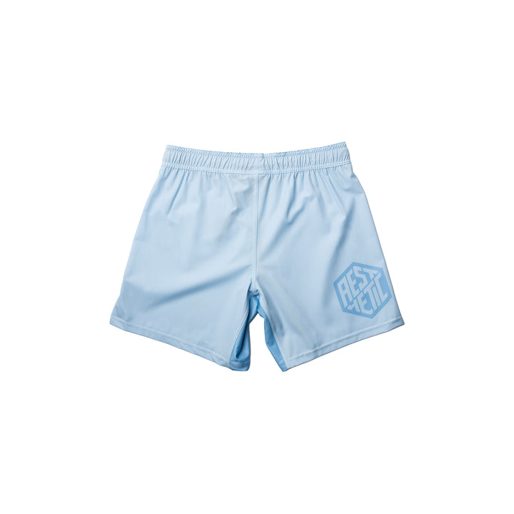 AESTHETIC Pastel Blue Grappling Shorts – back view