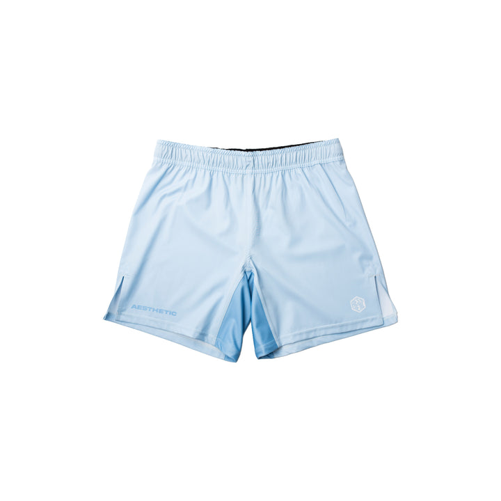 AESTHETIC Pastel Blue Grappling Shorts – front view
