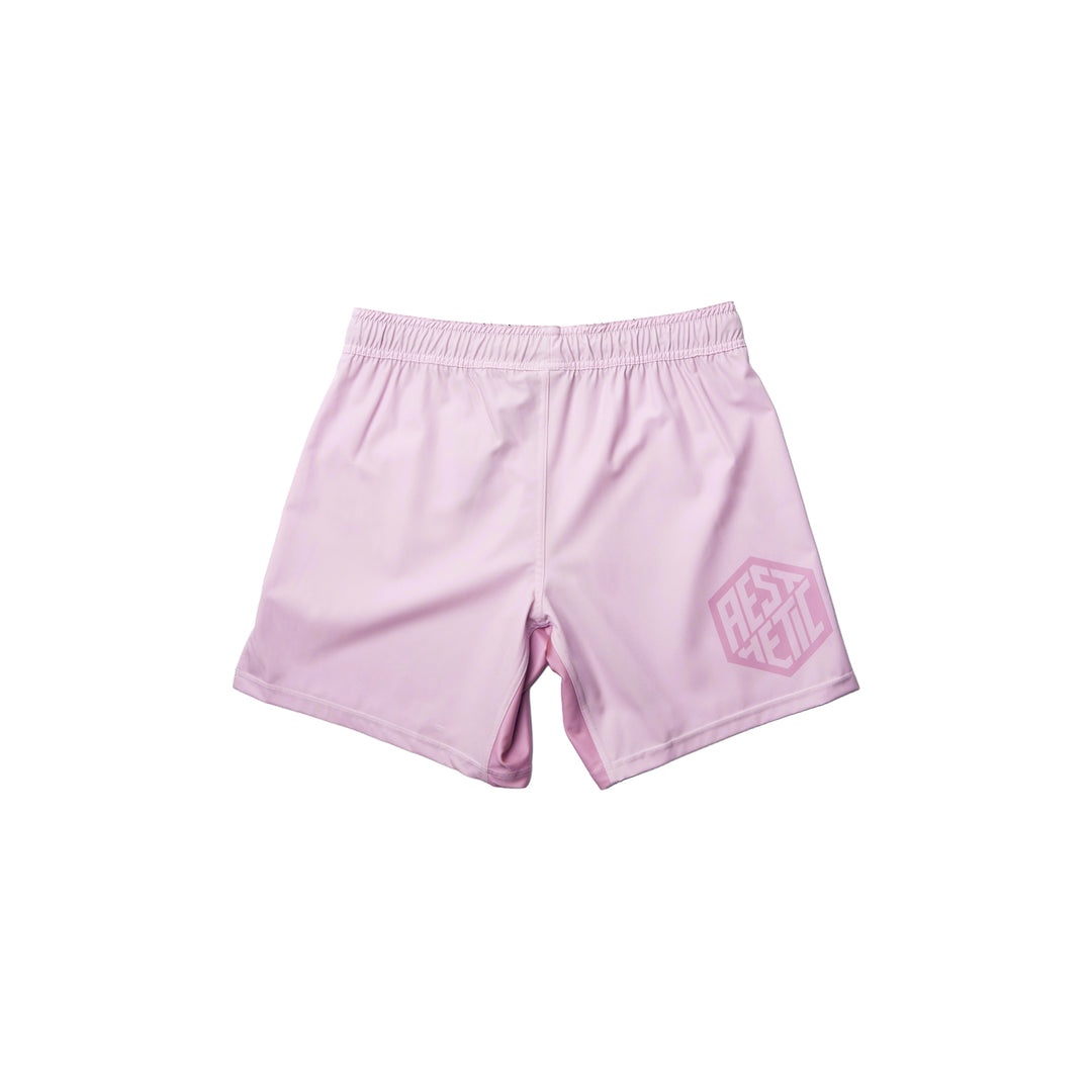 AESTHETIC Pastel Pink Grappling Shorts – back view
