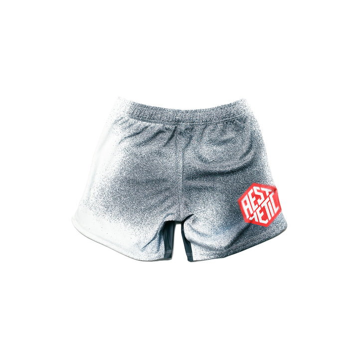 AESTHETIC Static Combat Shorts – White back view