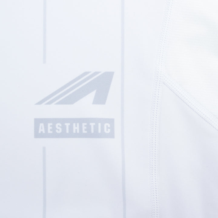 AESTHETIC USA Long Sleeve Ranked Rashguard 2026 White - lining details